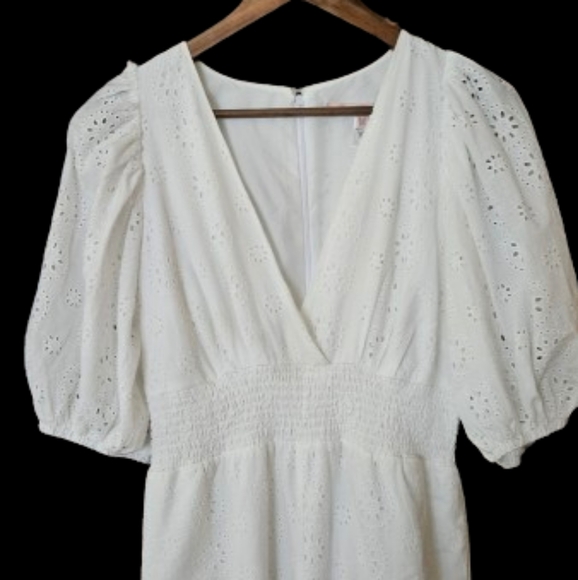 NWT Anthropologie Hutch Smocked-Waist Eyelet Jumpsuit - Picture 7 of 8